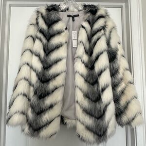 White House Black Market Faux Fur Jacket